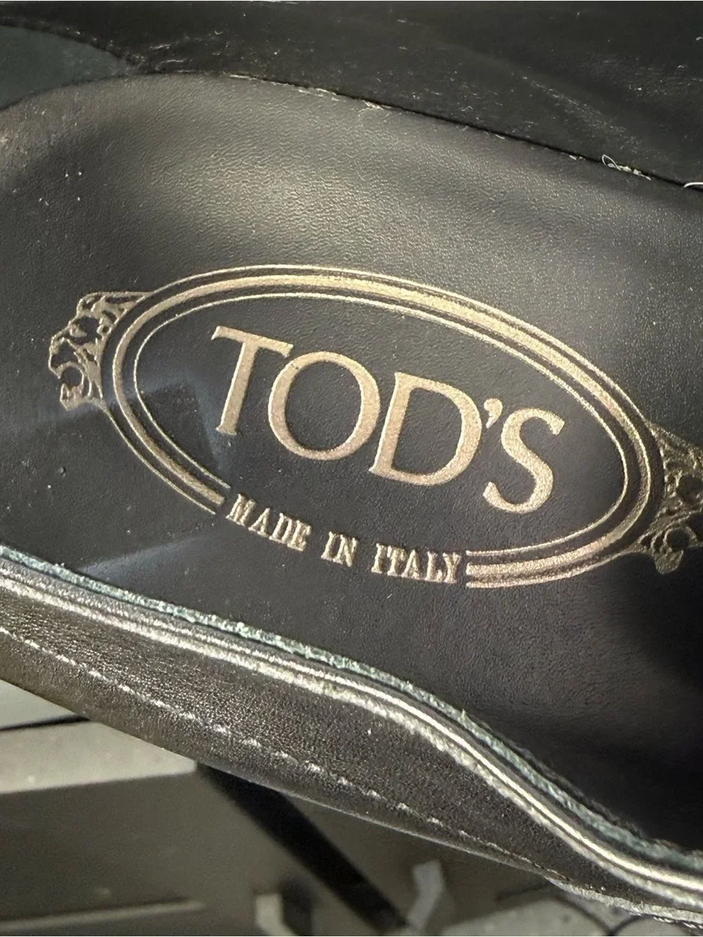 Tod's black leather oxford dress shoes men’s size 7.5